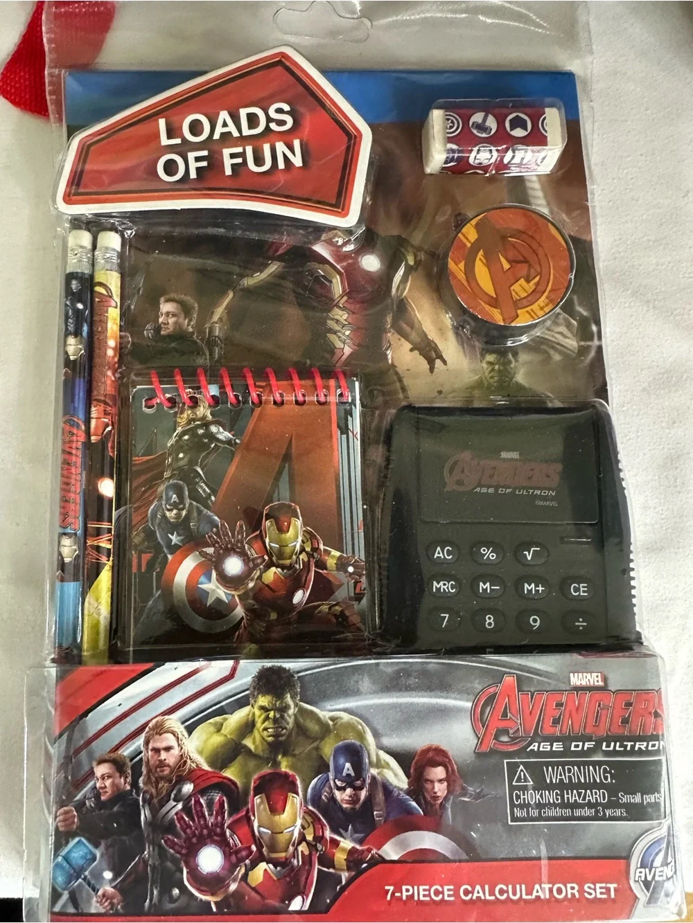 Marvel Avengers Age of Ultron 16” Backpack and Stationery Set - Red, Blue, White